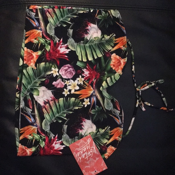 nwt XL encore black floral sweetheart - Picture 1 of 2
